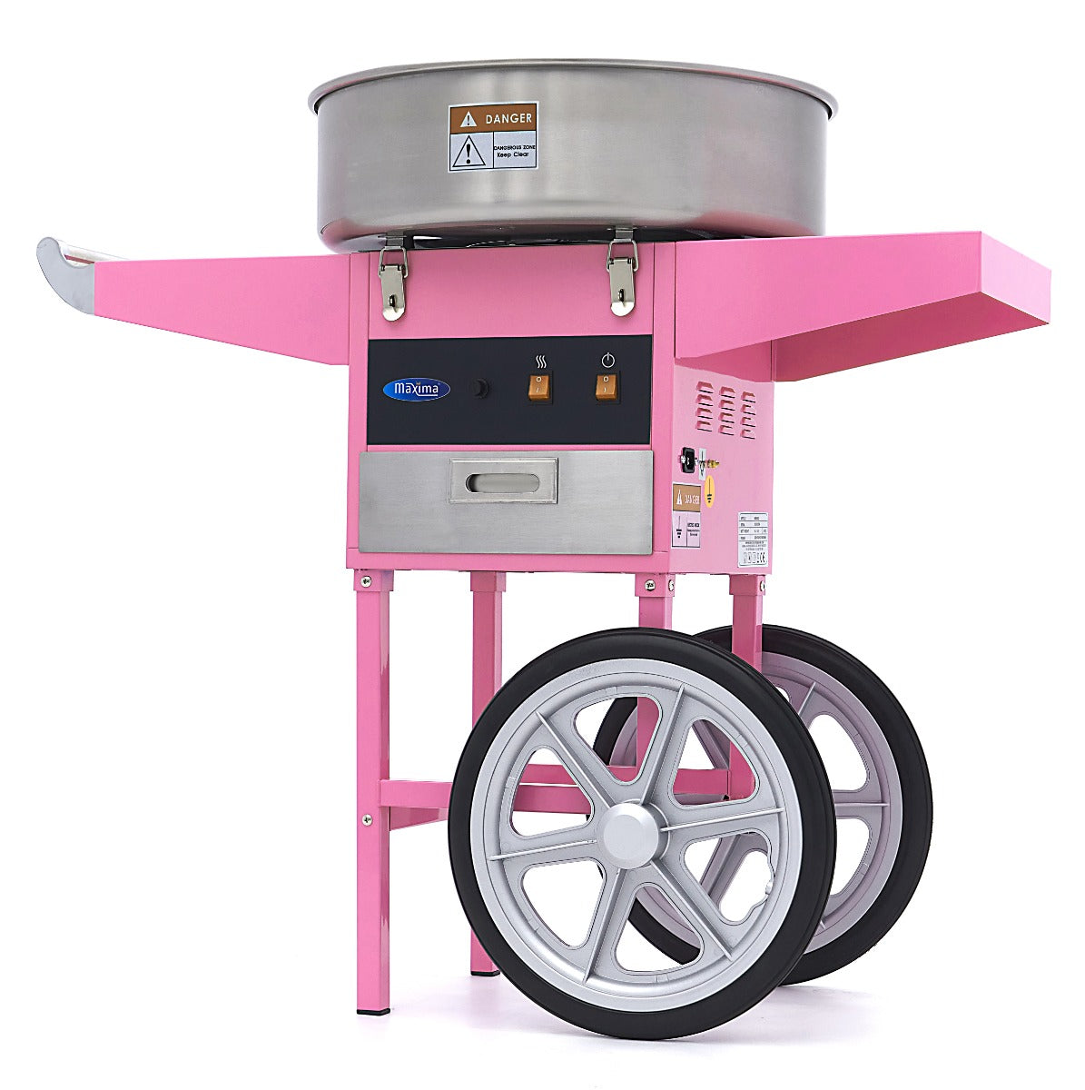 Suikerspinmachine – Ø 52 cm – Roze – met Onderstel - MAXIMA