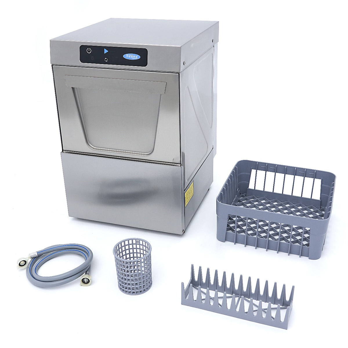 Maxima Glass Washer - 35 x 35cm - with Drain, Rinse Aid and Soap Pump - Digital Display - 230V - 09211001