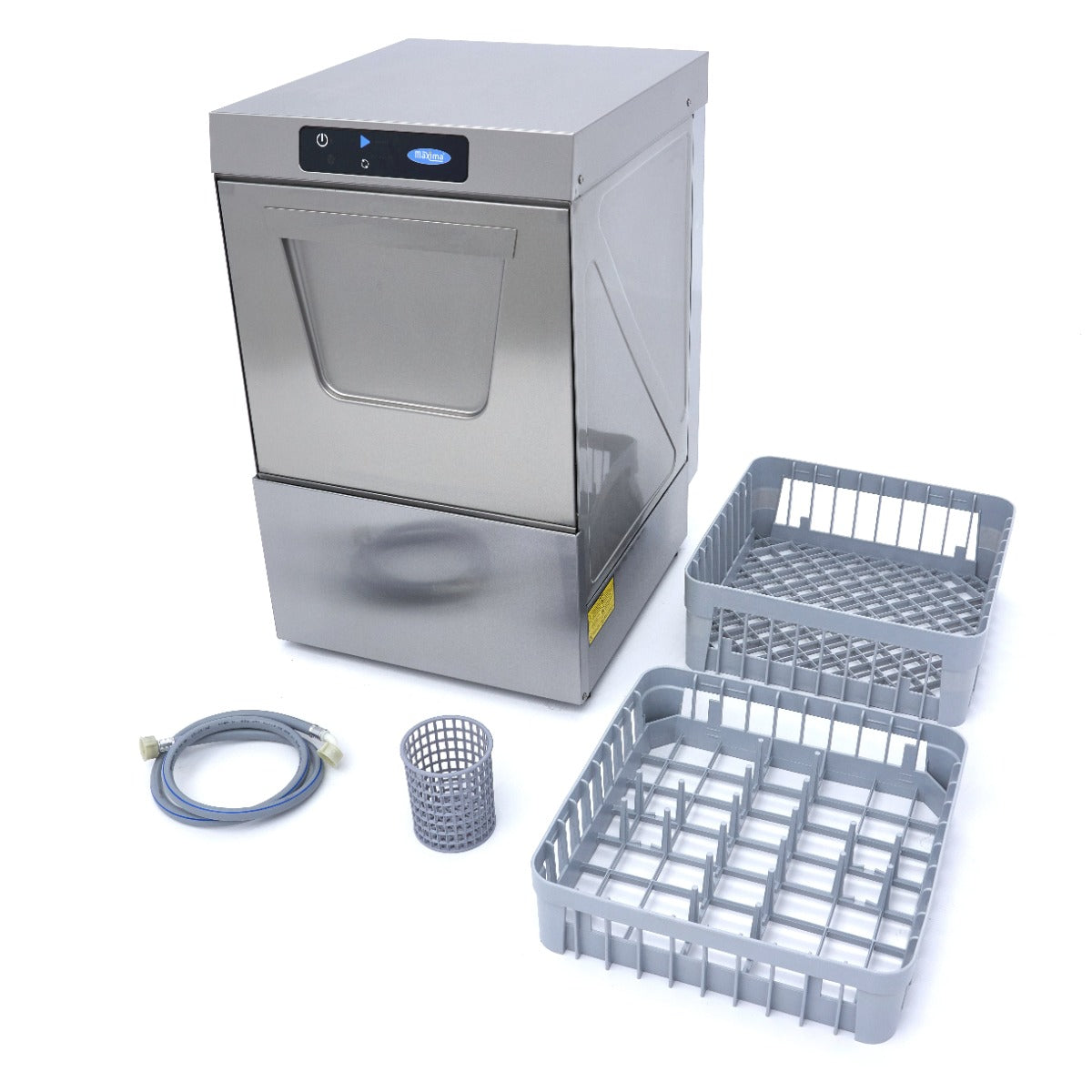 Maxima Undercounter Dishwasher - 40 x 40cm - with Drain, Rinse Aid and Soap Pump - Digital Display - 230V - 09211003