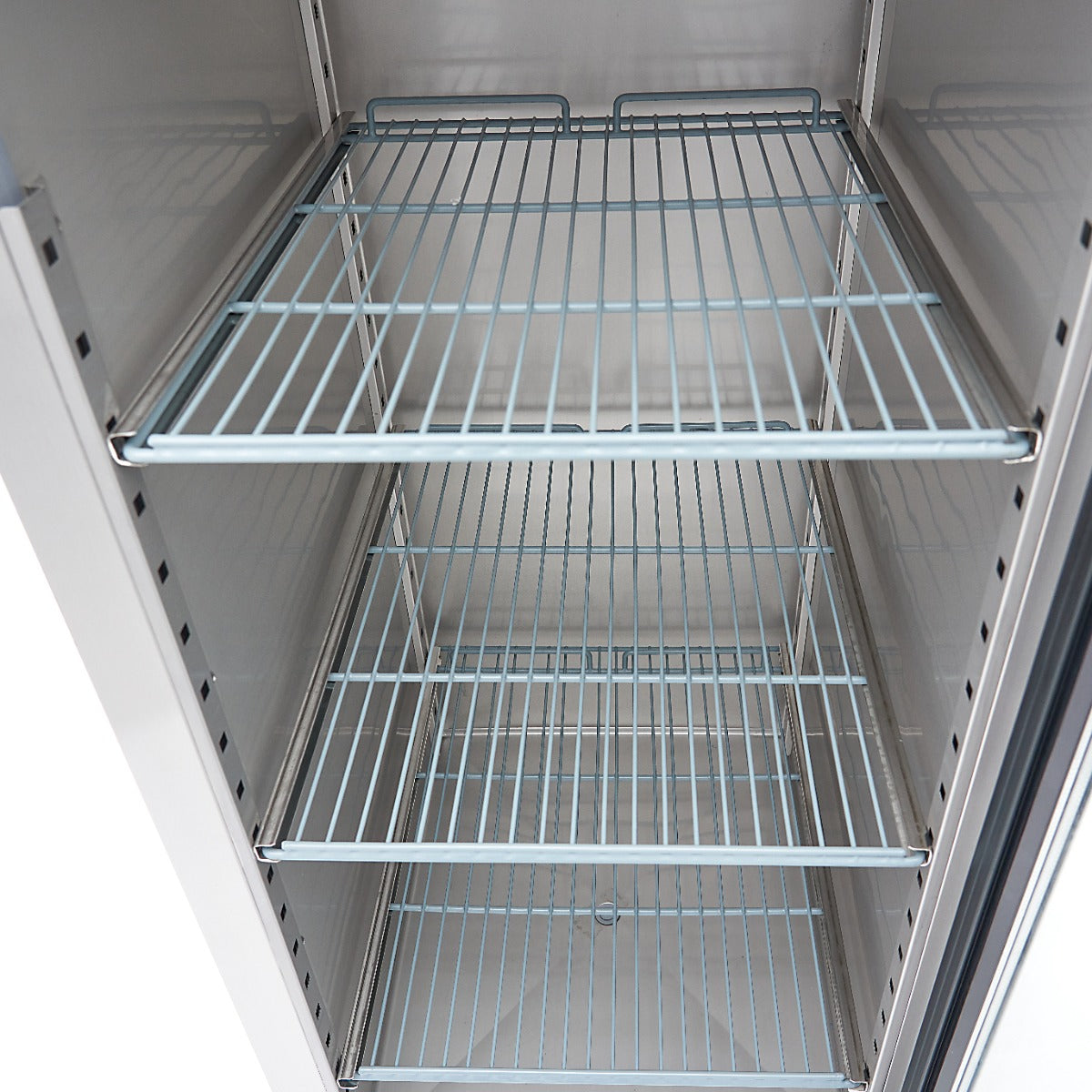 Maxima Freezer - 600L - 3 Adjustable Shelves (2/1GN) - Stainless Steel - with Glass Door - 09400006