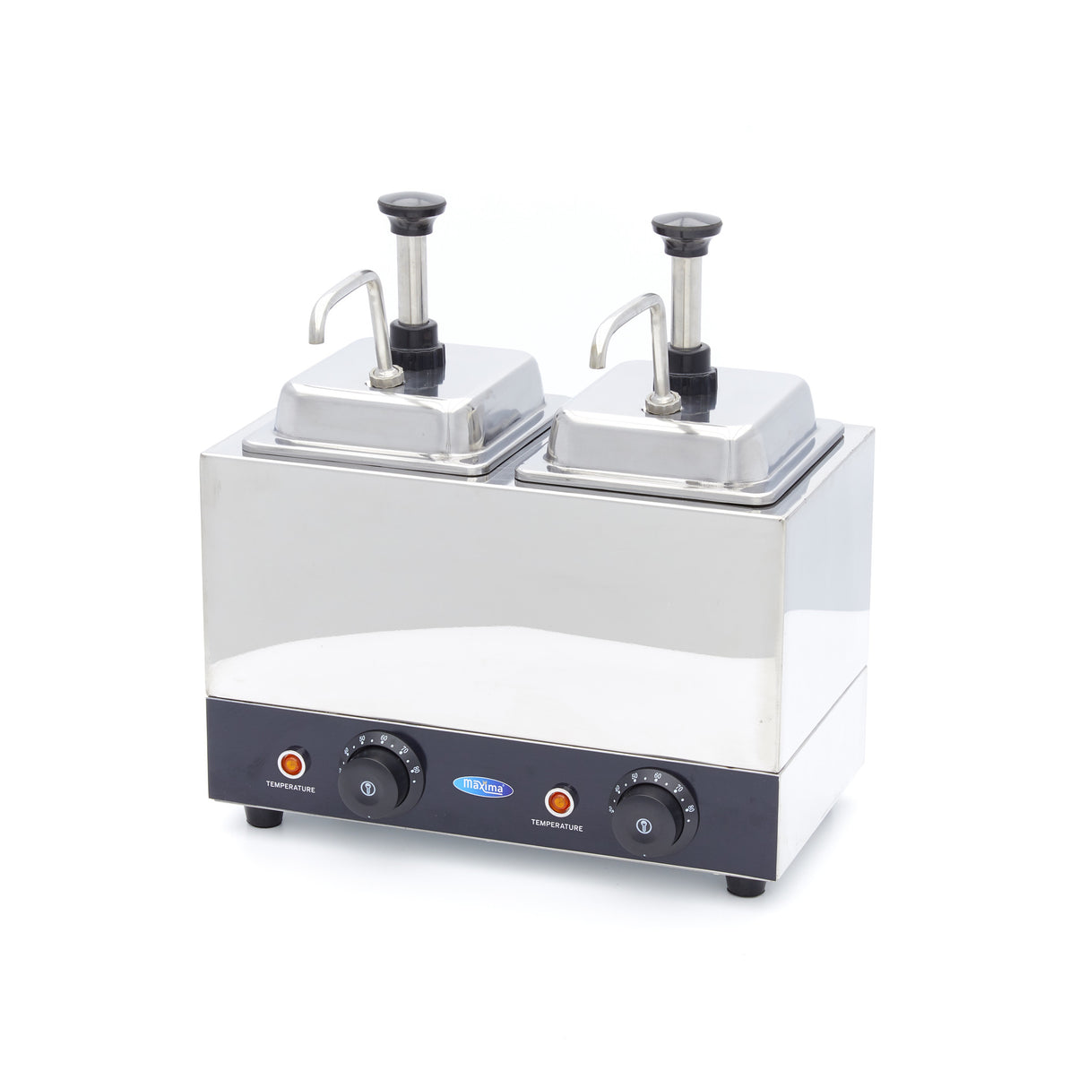 Maxima Heated Sauce Dispenser - 2 x 2L - with Pumps - 09374101