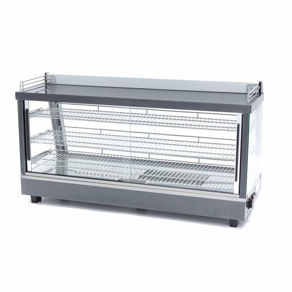 Maxima Heated Food Display - 186L - 121,5cm - 3 Shelves - 09400795