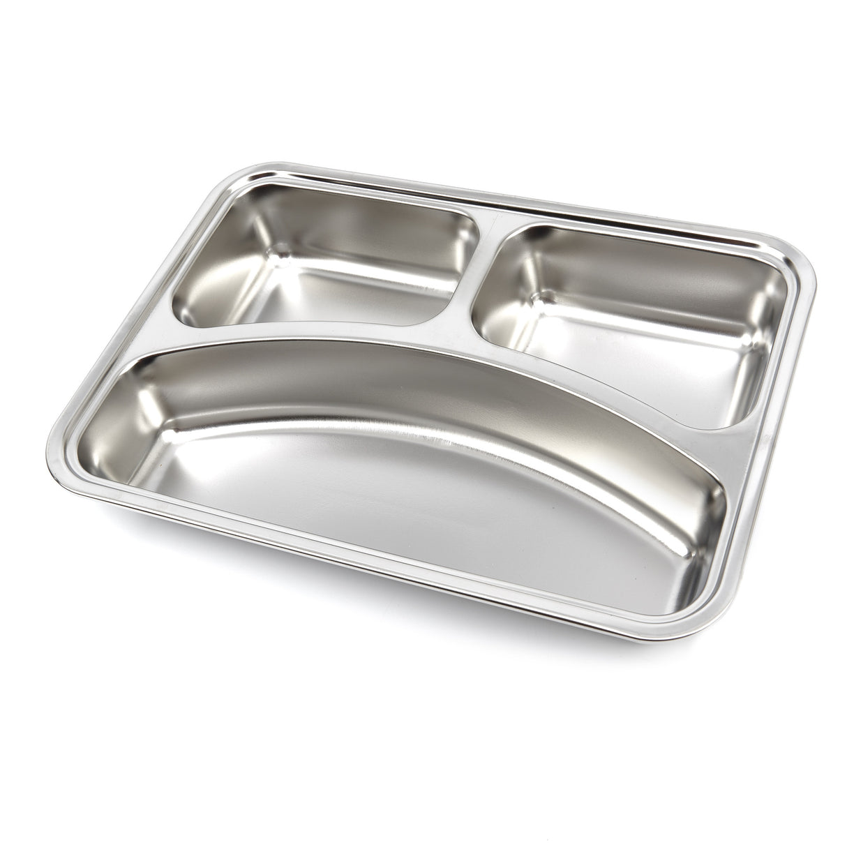 Maxima Plate - 3 Compartments - Stainless Steel - Dishwasher Safe - 09367855