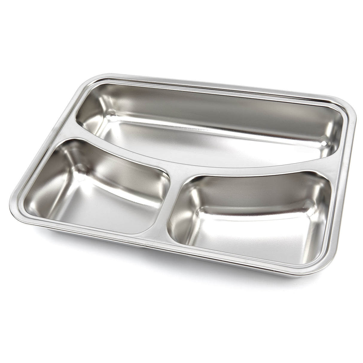 Maxima Plate - 3 Compartments - Stainless Steel - Dishwasher Safe - 09367855