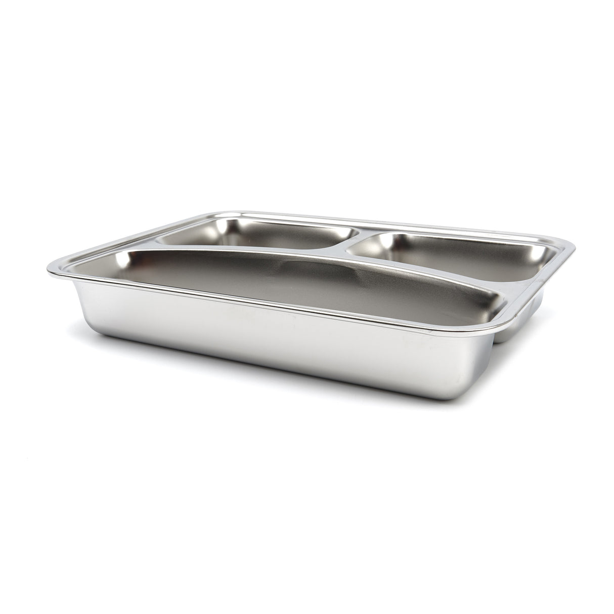 Maxima Plate - 3 Compartments - Stainless Steel - Dishwasher Safe - 09367855