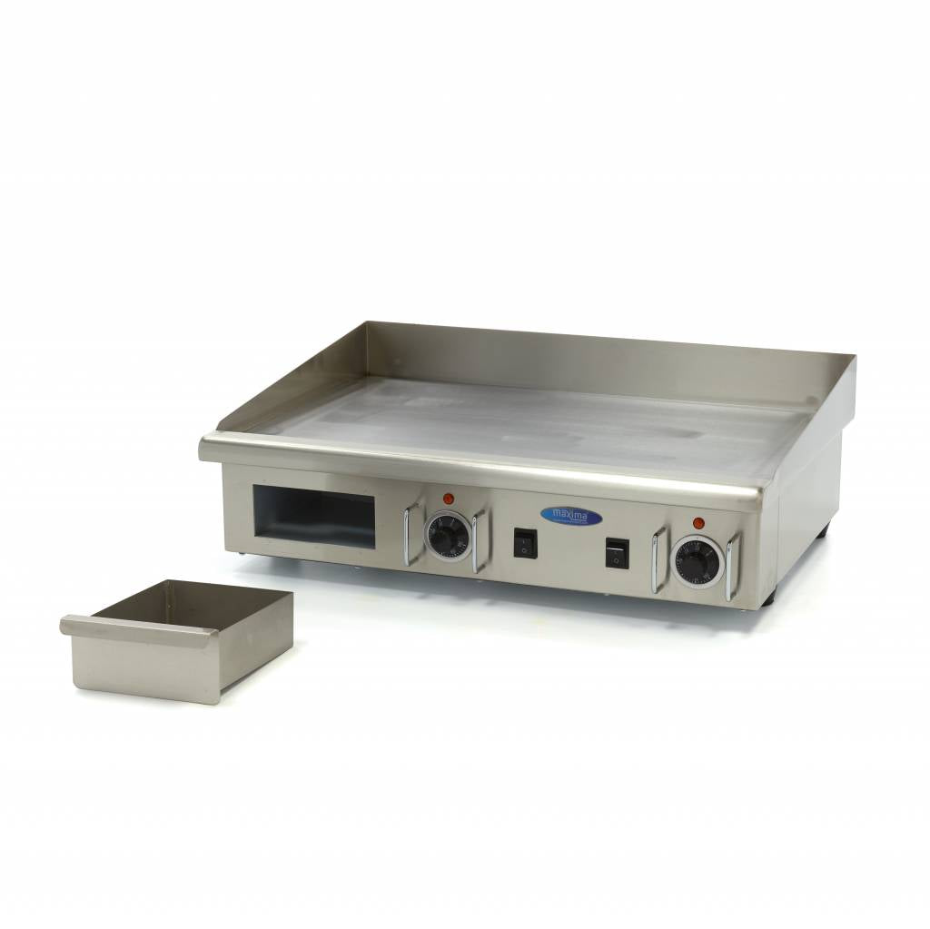 Grillplaat - Glad - 73 cm - incl. Opvangbak - 400V - MAXIMA