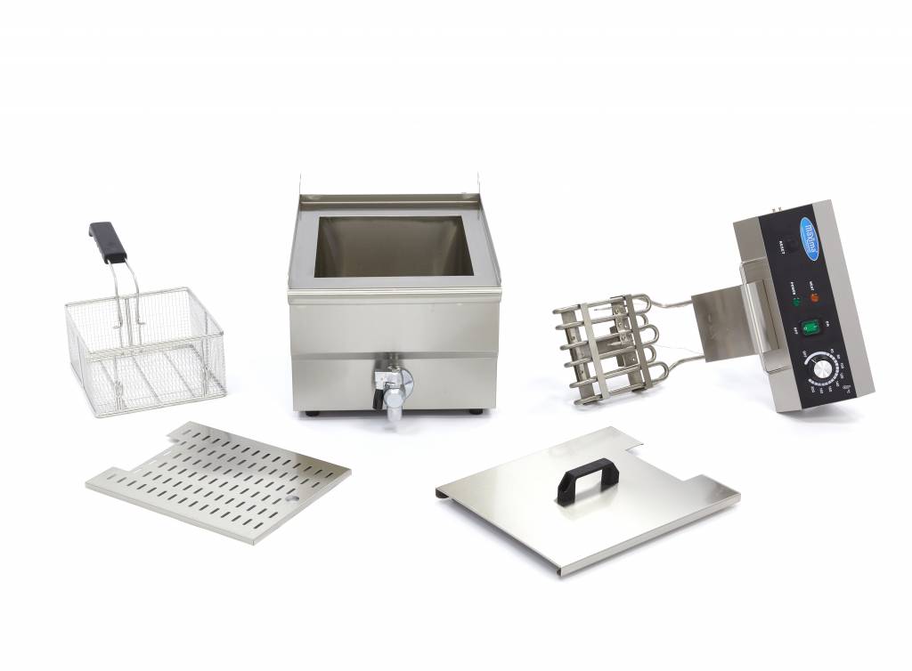 Maxima Deep Fryer - 16L - 1 Basket - with Drain Tap - 09365010