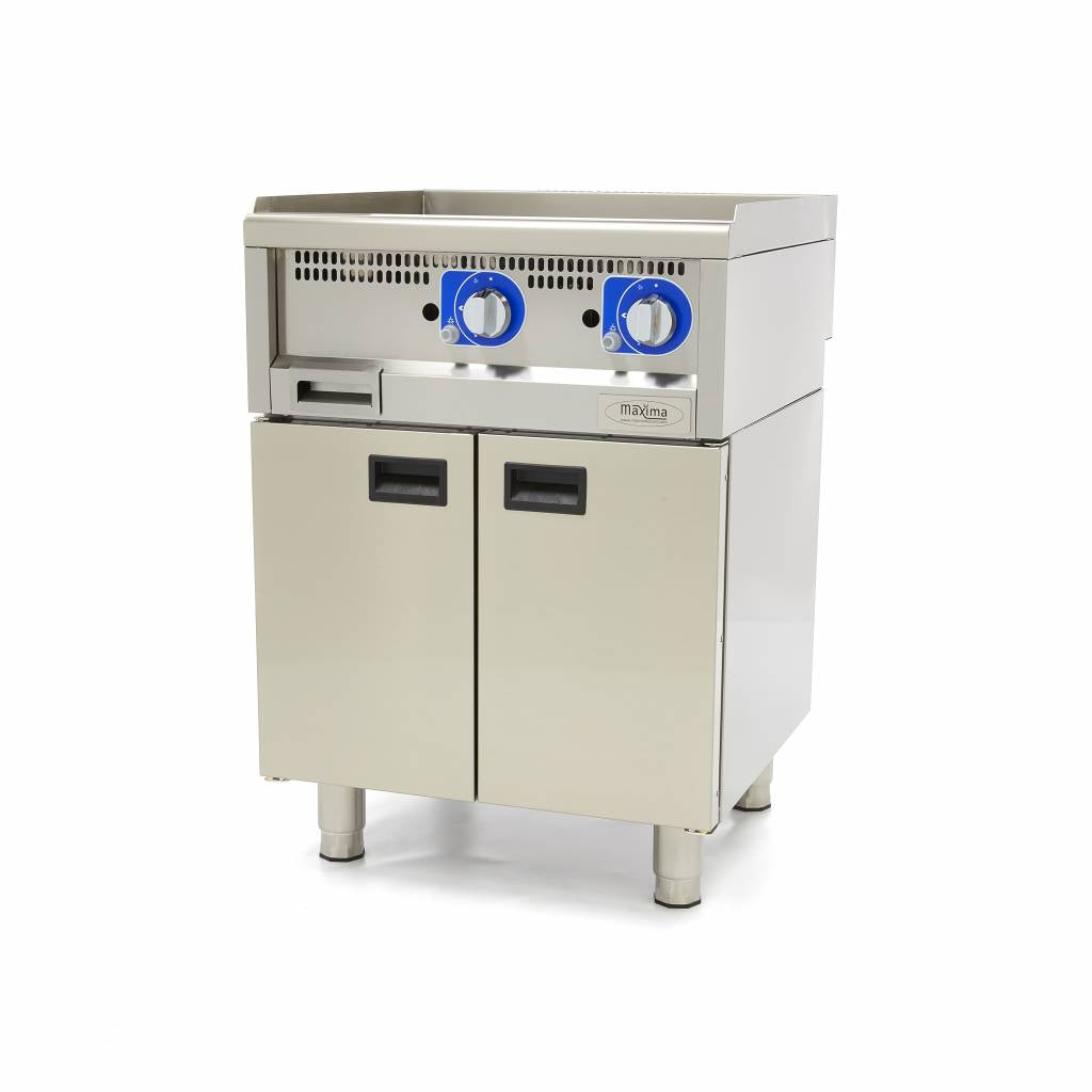 Horeca Grillplaat - Glad - Dubbel - 60 cm Diep - Gas - MAXIMA