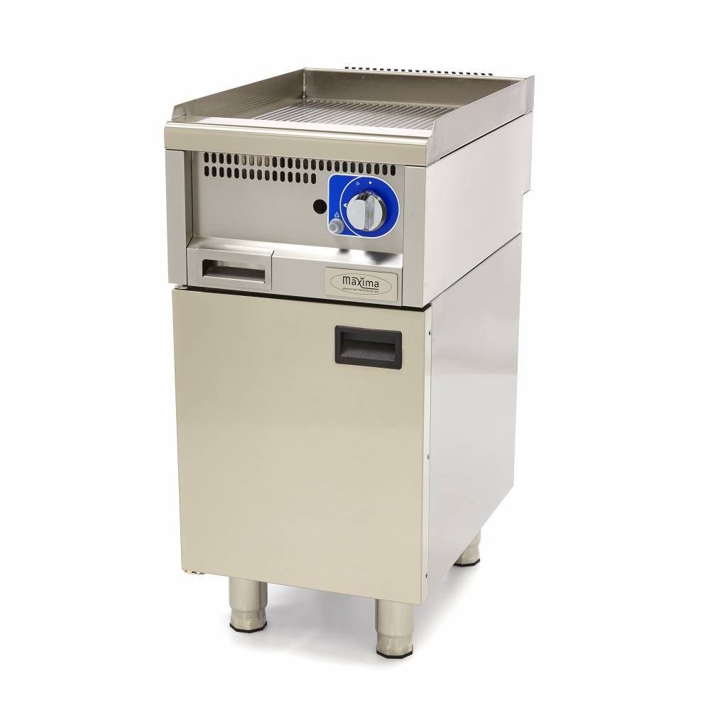 Horeca Grillplaat - Gegroefd - Enkel - 60 cm Diep - Gas - MAXIMA