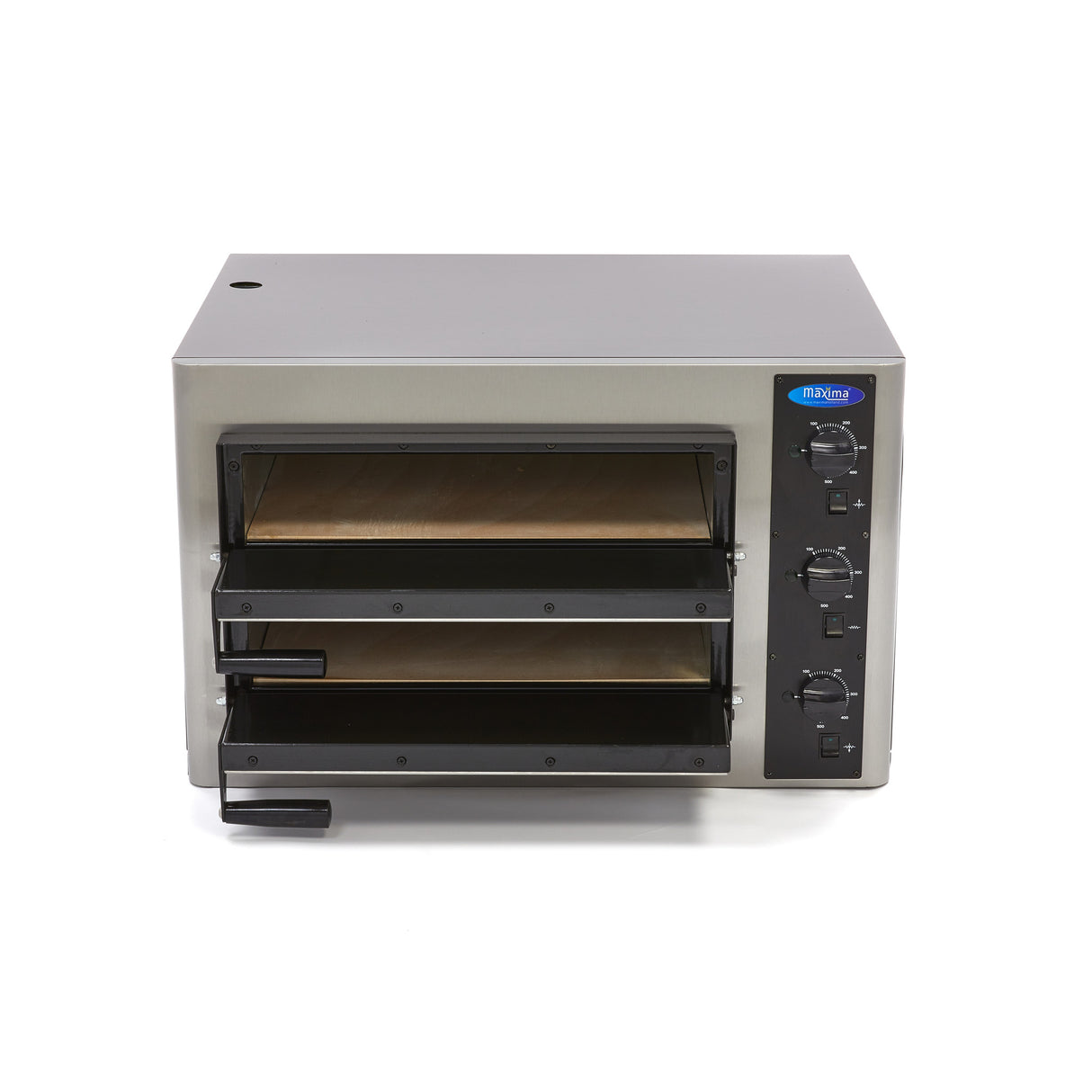 Maxima Pizza Oven Double Deck - Fits 8 x 25cm - 400V - 09370010