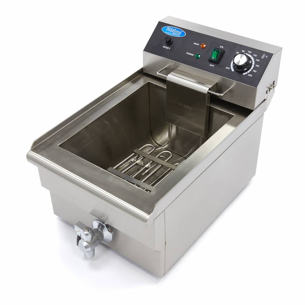 Maxima Deep Fryer - 16L - 1 Basket - with Drain Tap - 09365010