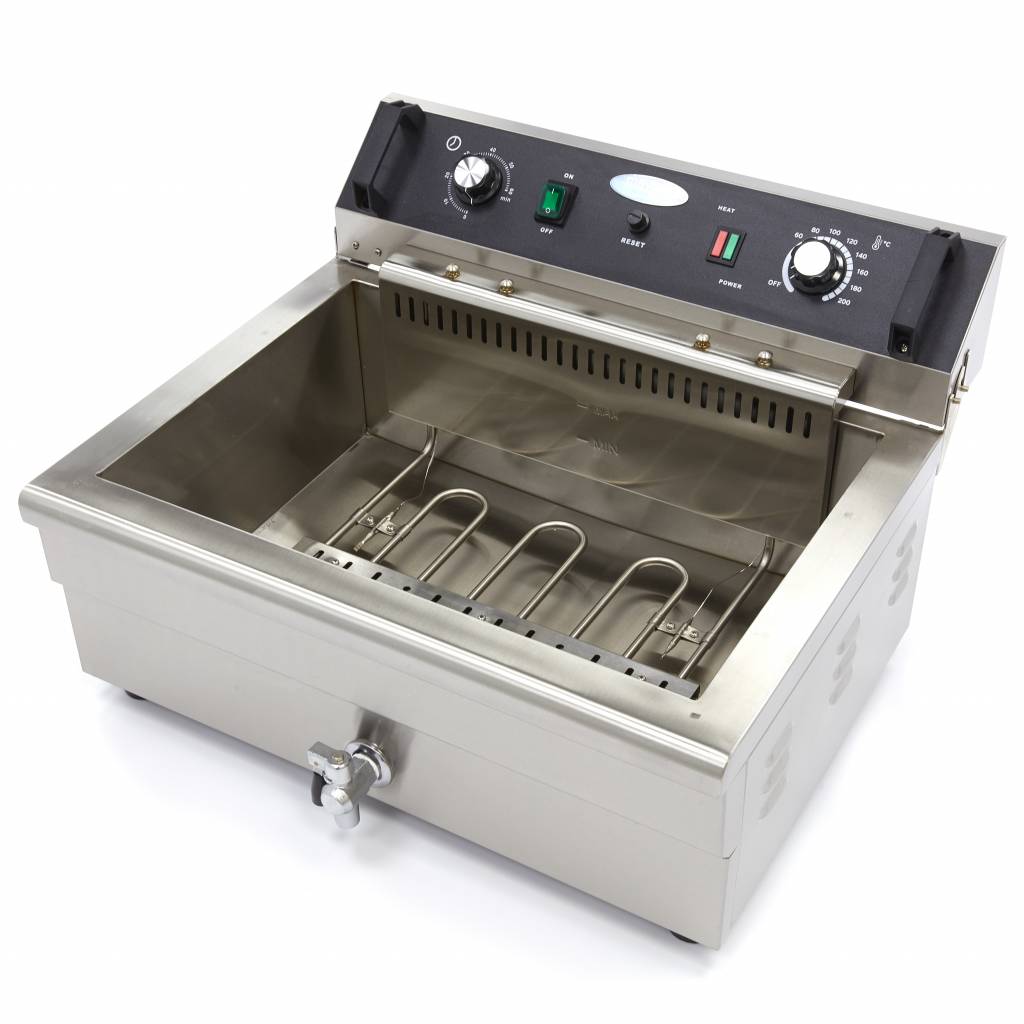 Maxima Deep Fryer - 20L - 1 Basket - with Drain Tap - 09365020