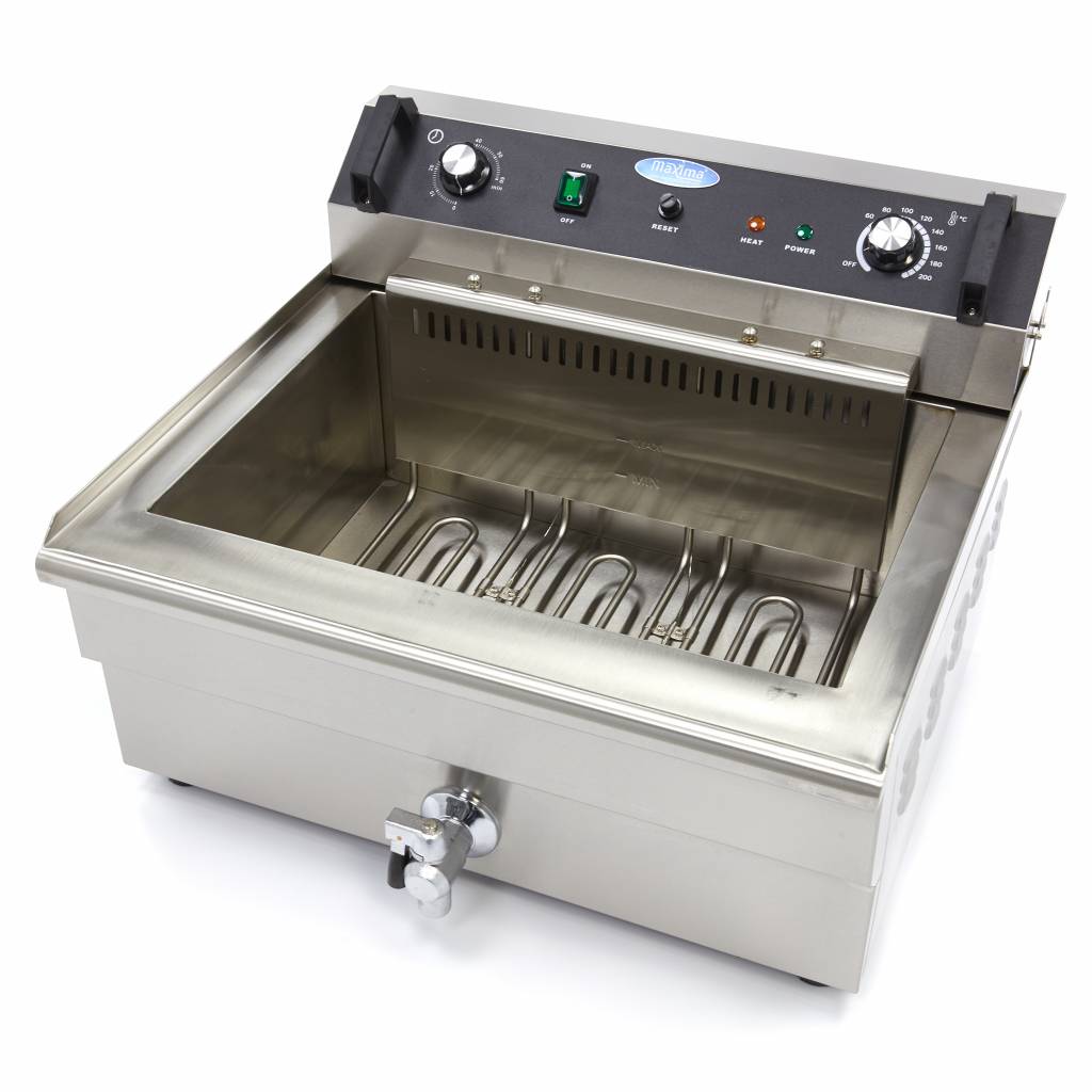 Maxima Deep Fryer - 30L - 1 Basket - with Drain Tap - 09365021