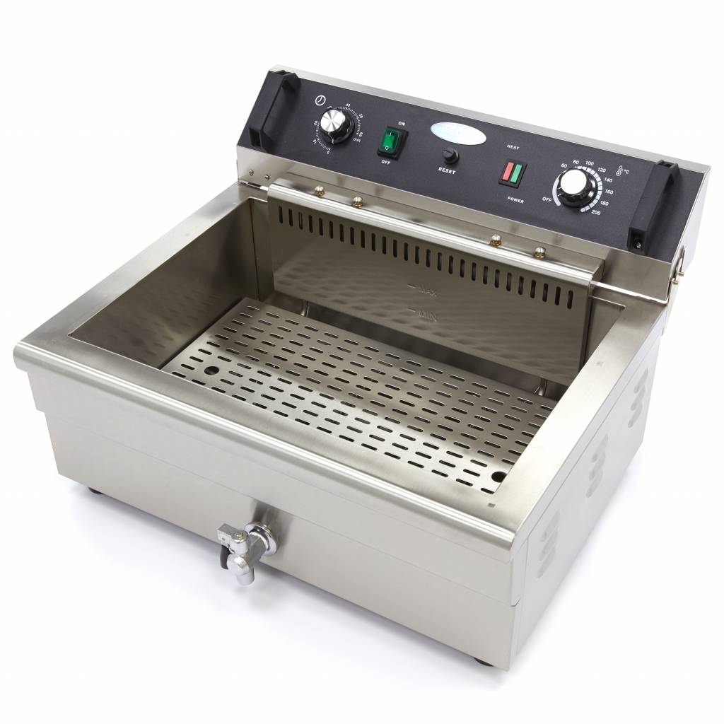 Maxima Deep Fryer - 20L - 1 Basket - with Drain Tap - 09365020