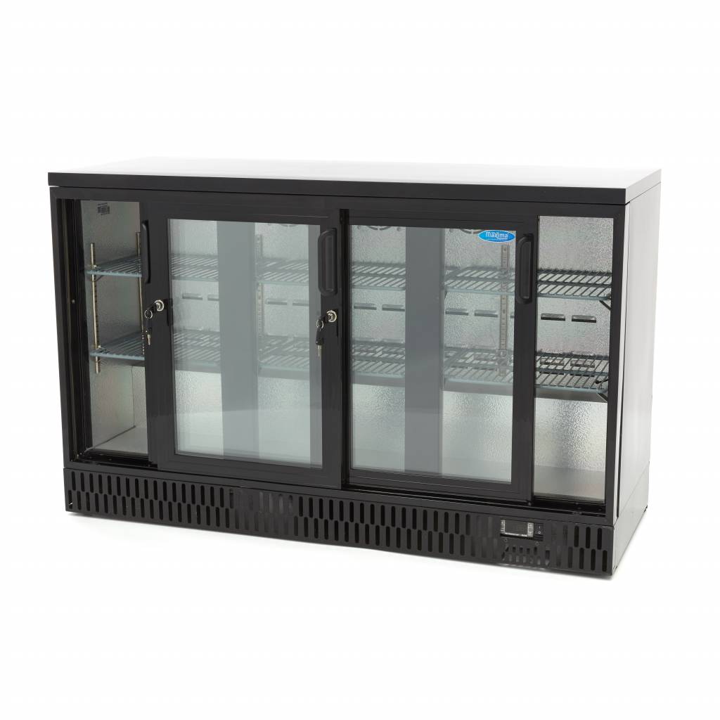 Maxima Drinks Fridge - 341L - 3 Sliding Doors - 6 Adjustable Shelves - 09400920