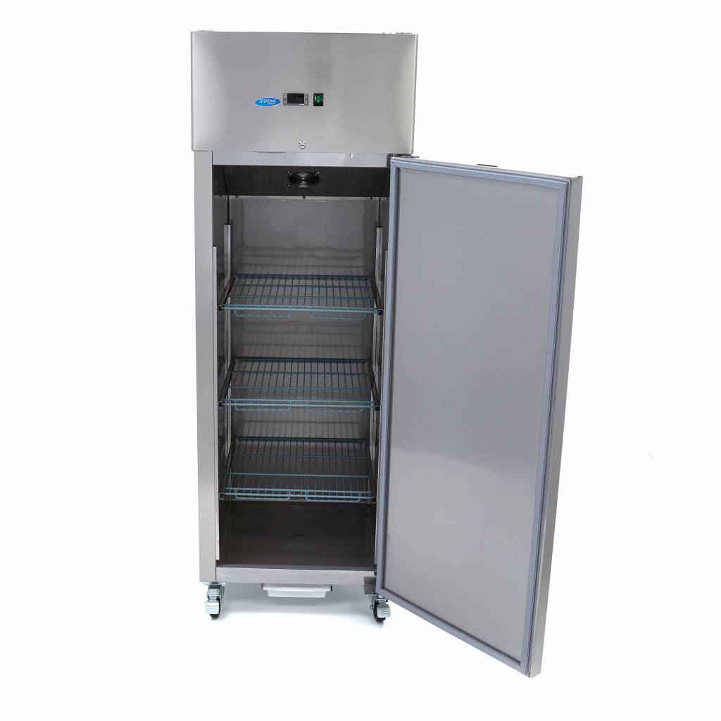 Maxima Fridge - 400L - 3 Adjustable Shelves - (1/1 GN) - on Wheels - Stainless Steel - 09400130