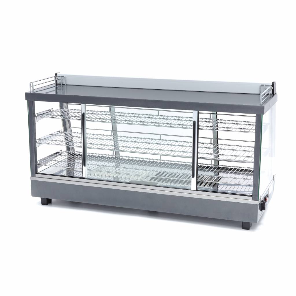 Maxima Heated Food Display - 186L - 121,5cm - 3 Shelves - 09400795