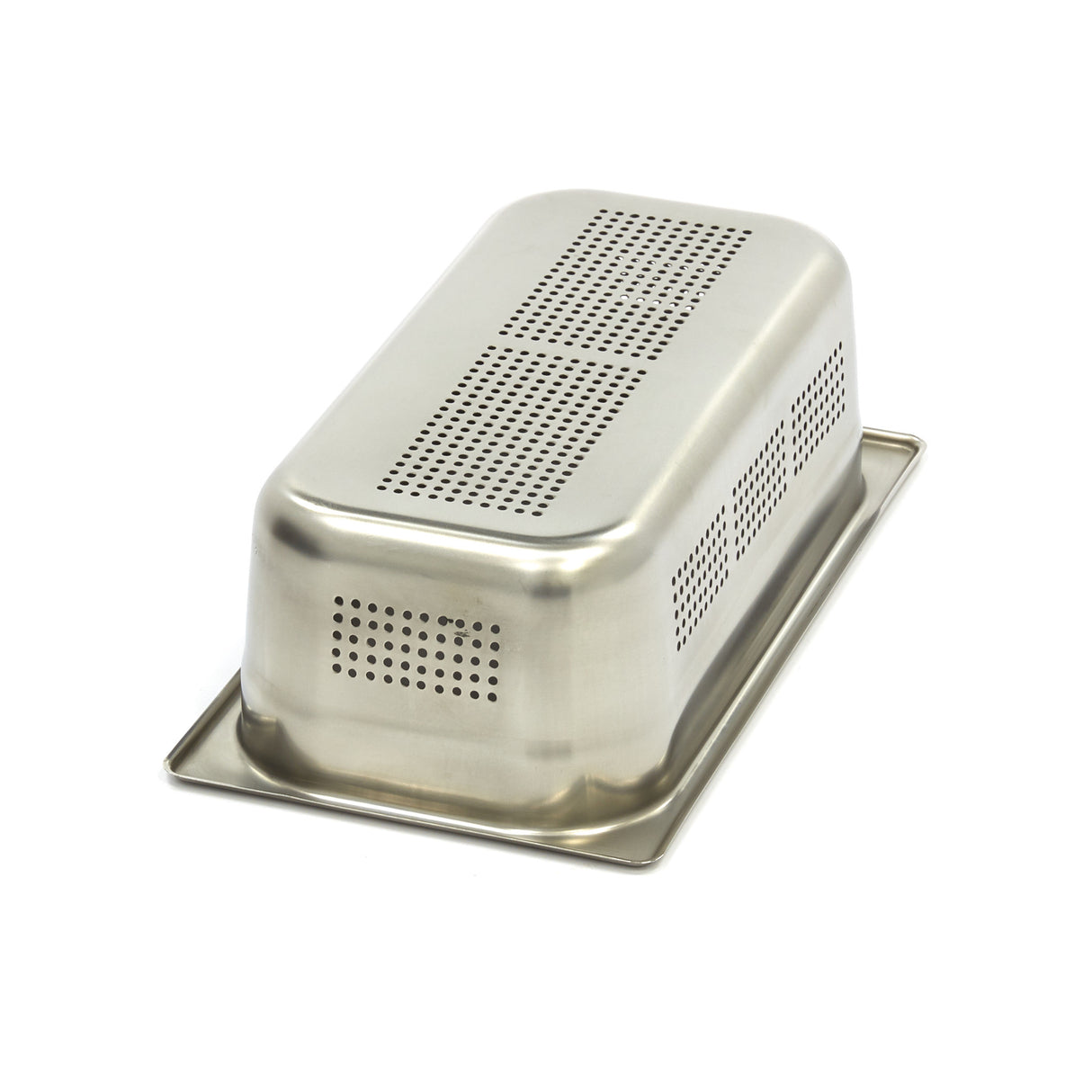 Maxima Gastronorm Container - 1/3 GN - 10cm Deep - Stainless Steel - Perforated - 09367621