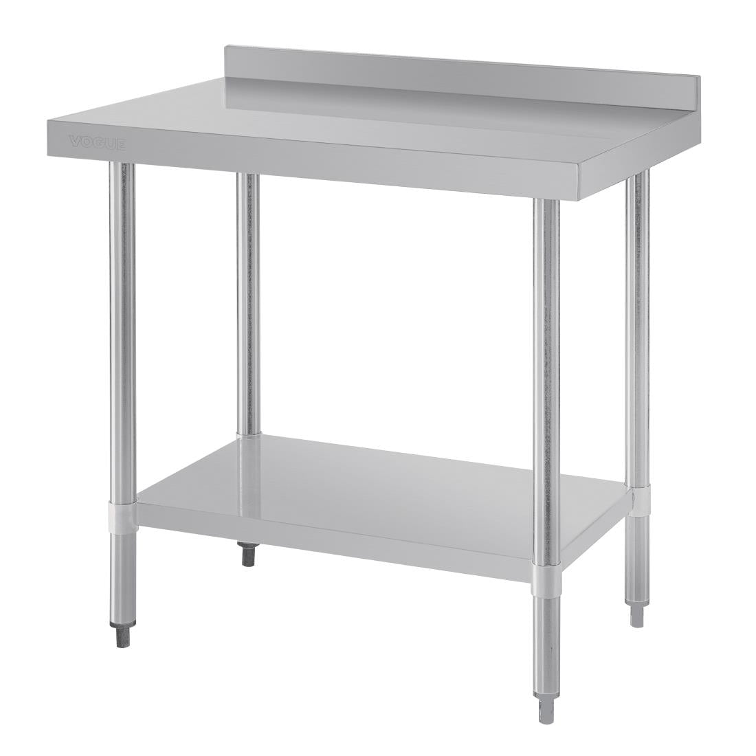 Vogue Stainless Steel Prep Table with Upstand 900mm - T380 Vogue
