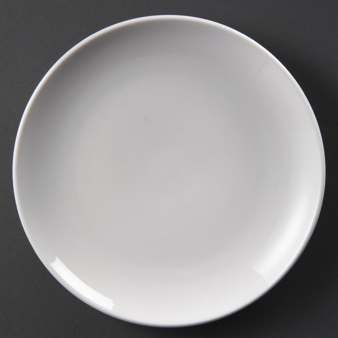 Olympia Whiteware Coupe Plates 230mm (Pack of 12) - U078 Olympia