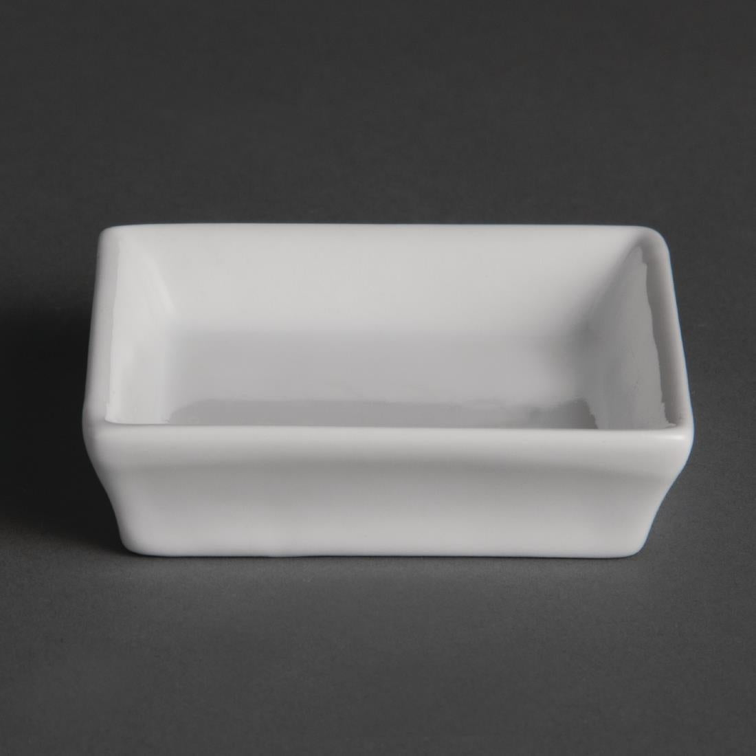 Olympia Flat Square Miniature Dishes 80mm (Pack of 12) - U180 Olympia