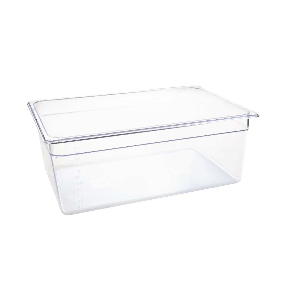 Vogue Polycarbonate 1/1 Gastronorm Container 200mm Clear - U227 Vogue