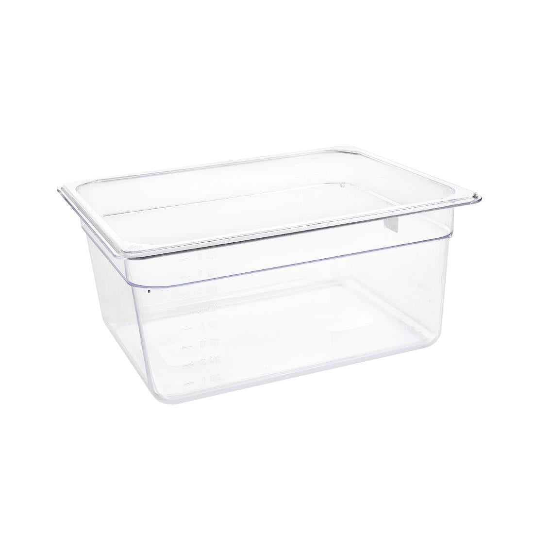 Vogue Polycarbonate 1/2 Gastronorm Container 150mm Clear - U230 Vogue