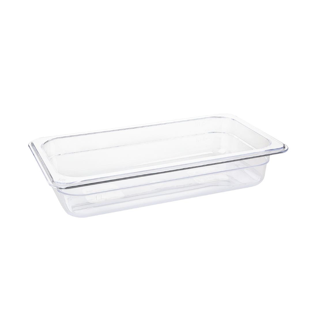 Vogue Polycarbonate 1/3 Gastronorm Container 65mm Clear - U232 Vogue