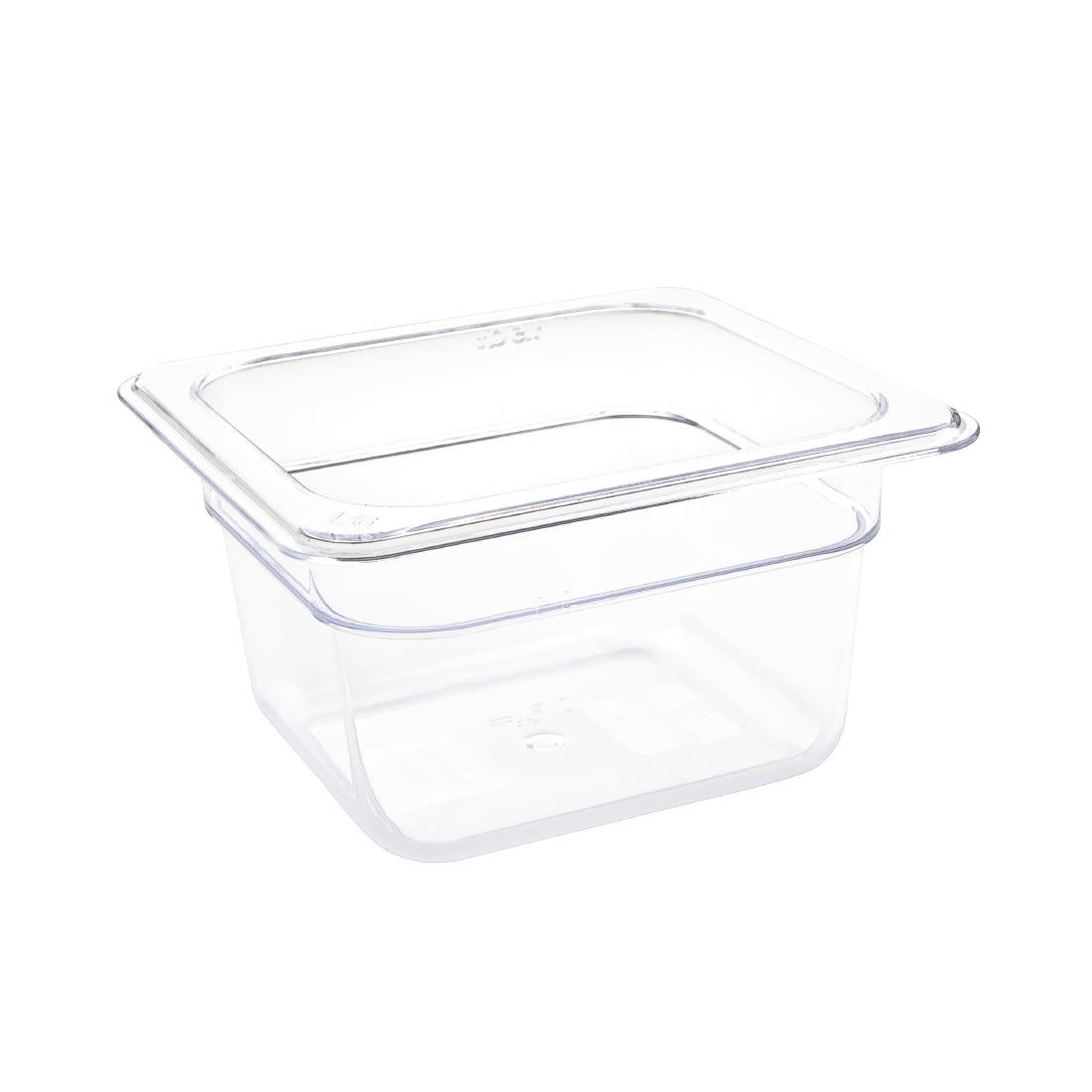 Vogue Polycarbonate 1/6 Gastronorm Container 100mm Clear - U240 Vogue