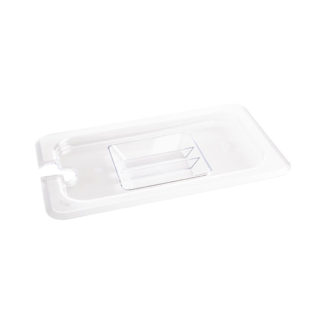 Vogue Polycarbonate 1/4 Gastronorm Lid Notched - U253 Vogue