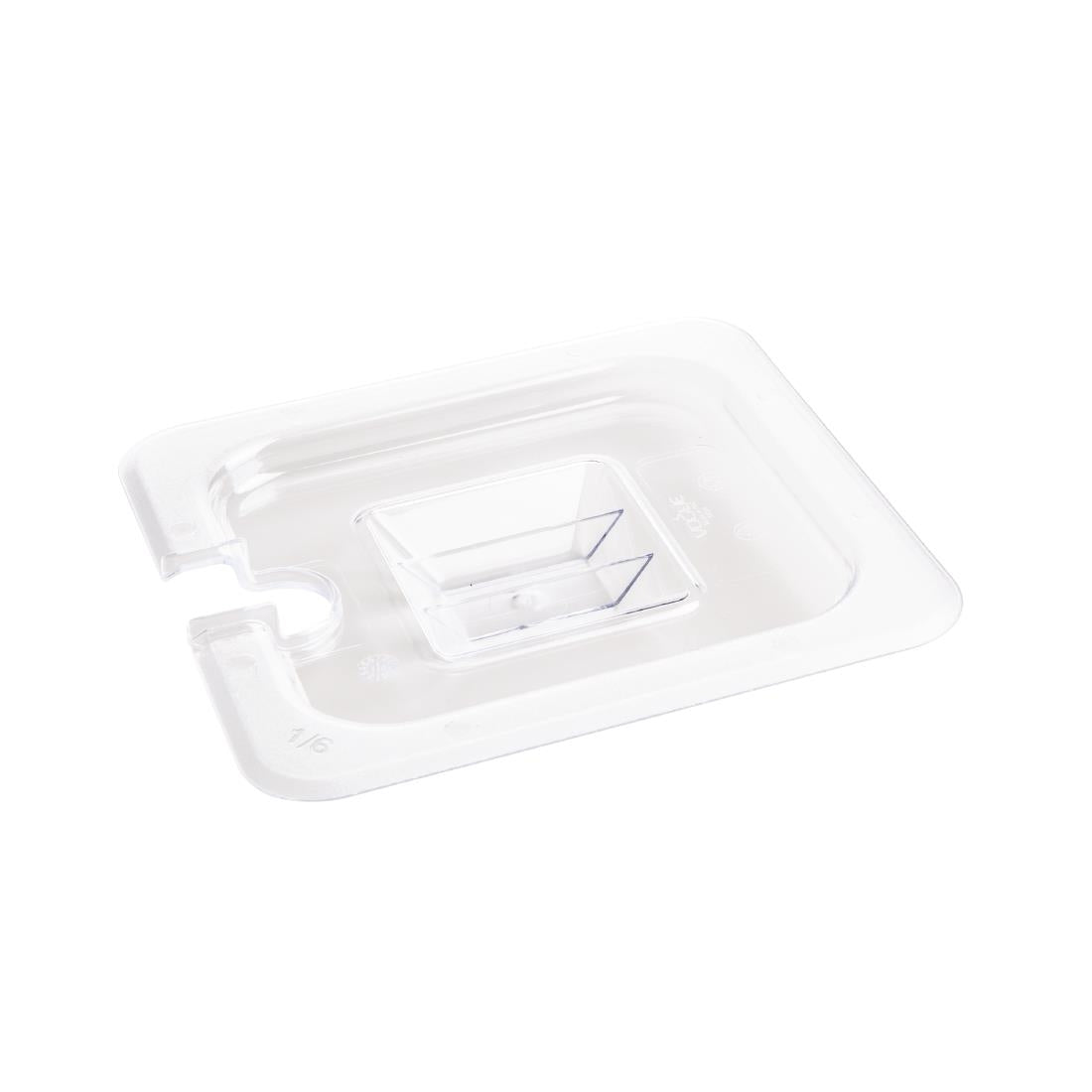 Vogue Polycarbonate 1/6 Gastronorm Lid Notched - U254 Vogue