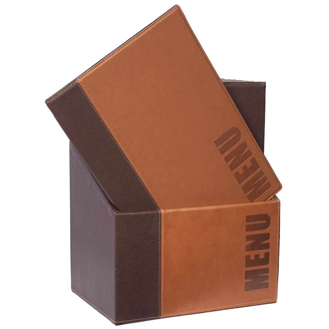 Securit Contemporary Menu Covers and Storage Box A4 Tan (Pack of 20) - U268 Securit