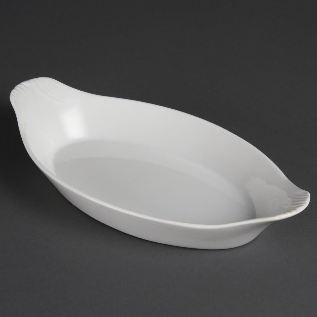 Olympia Whiteware Oval Eared Dishes 289mm (Pack of 6) - W411 Olympia