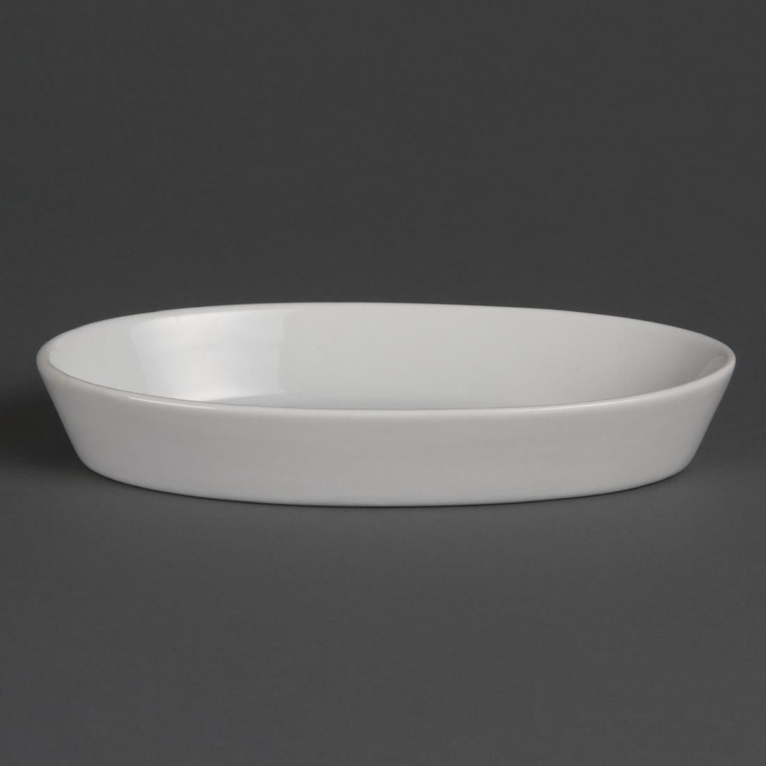 Olympia Whiteware Oval Sole Dishes 195x 110mm (Pack of 6) - W418 Olympia