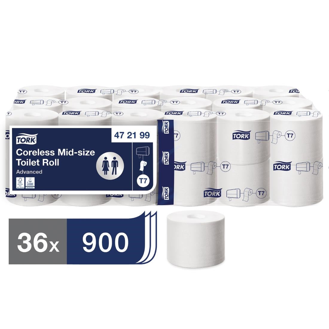 Coreless Toilet Roll Refill (Pack of 36) - Y034 Tork