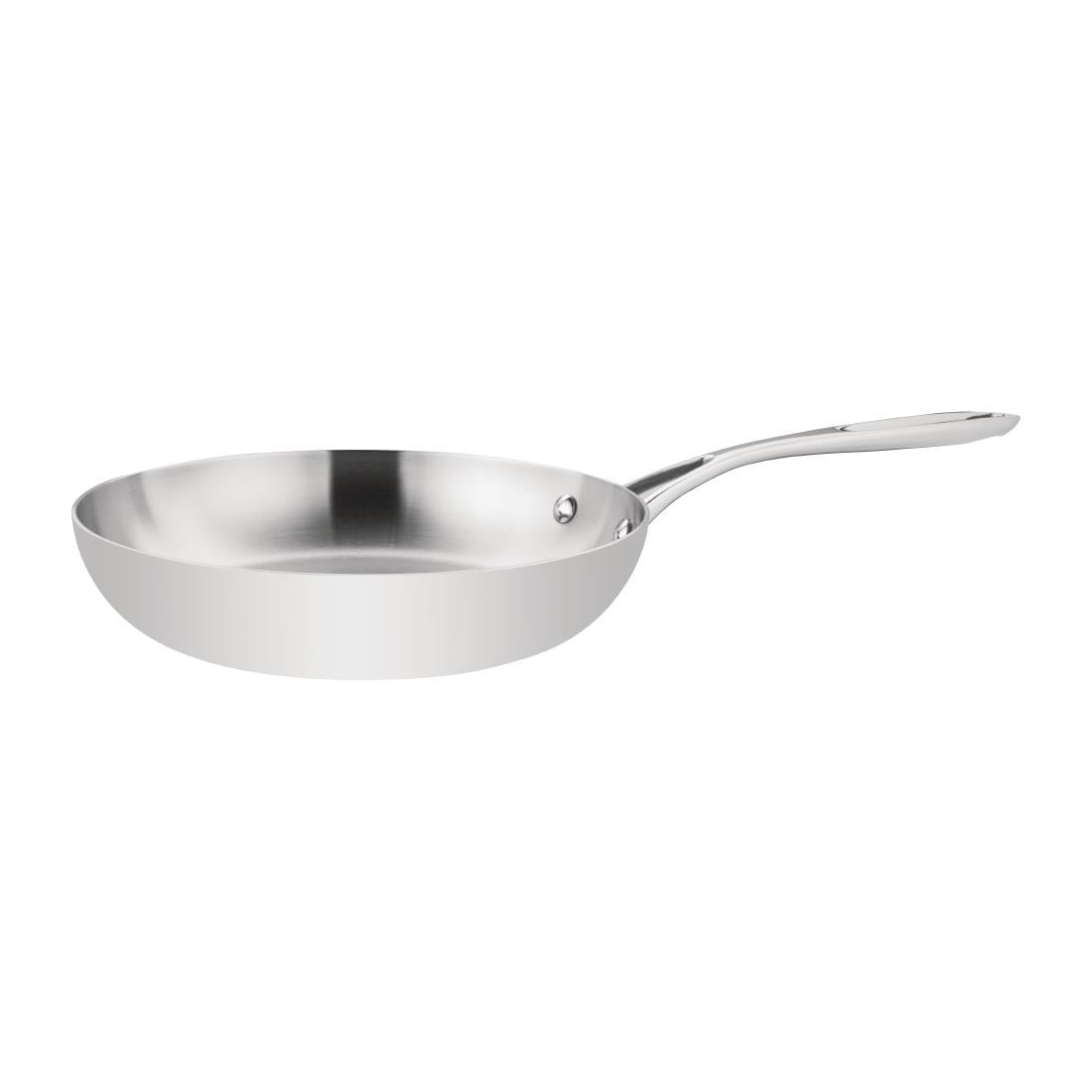 Vogue Stainless Steel & Aluminium Tri-Wall Frying Pan 24cm - Y320 Vogue