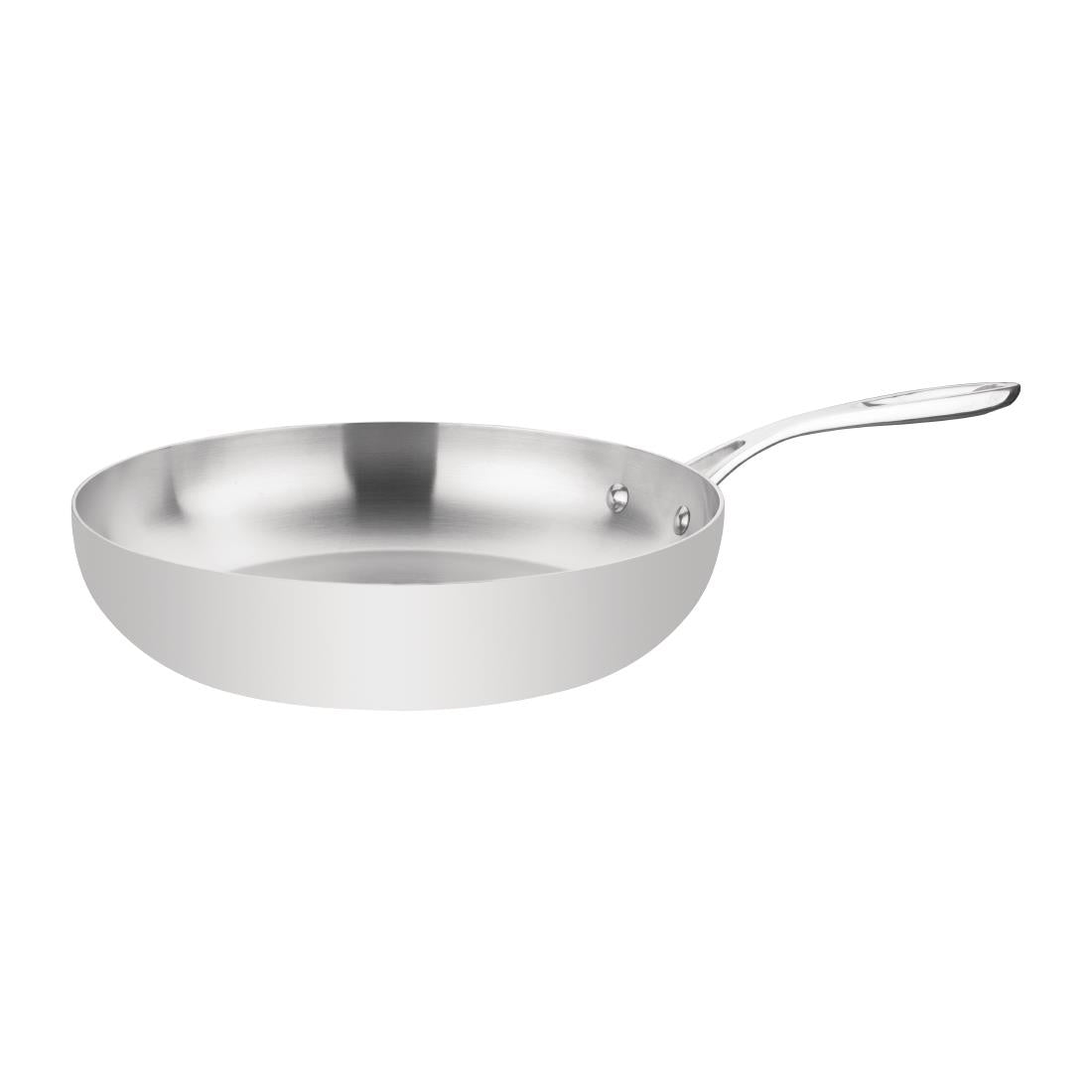 Vogue Stainless Steel & Aluminium Tri-Wall Frying Pan 28cm - Y321 Vogue