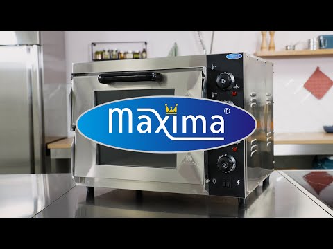 Maxima Pizzaofen – für 2 Pizzas mit Ø 40 cm – zum Brotbacken – für Pasteten – Doppeldeck – 09362155