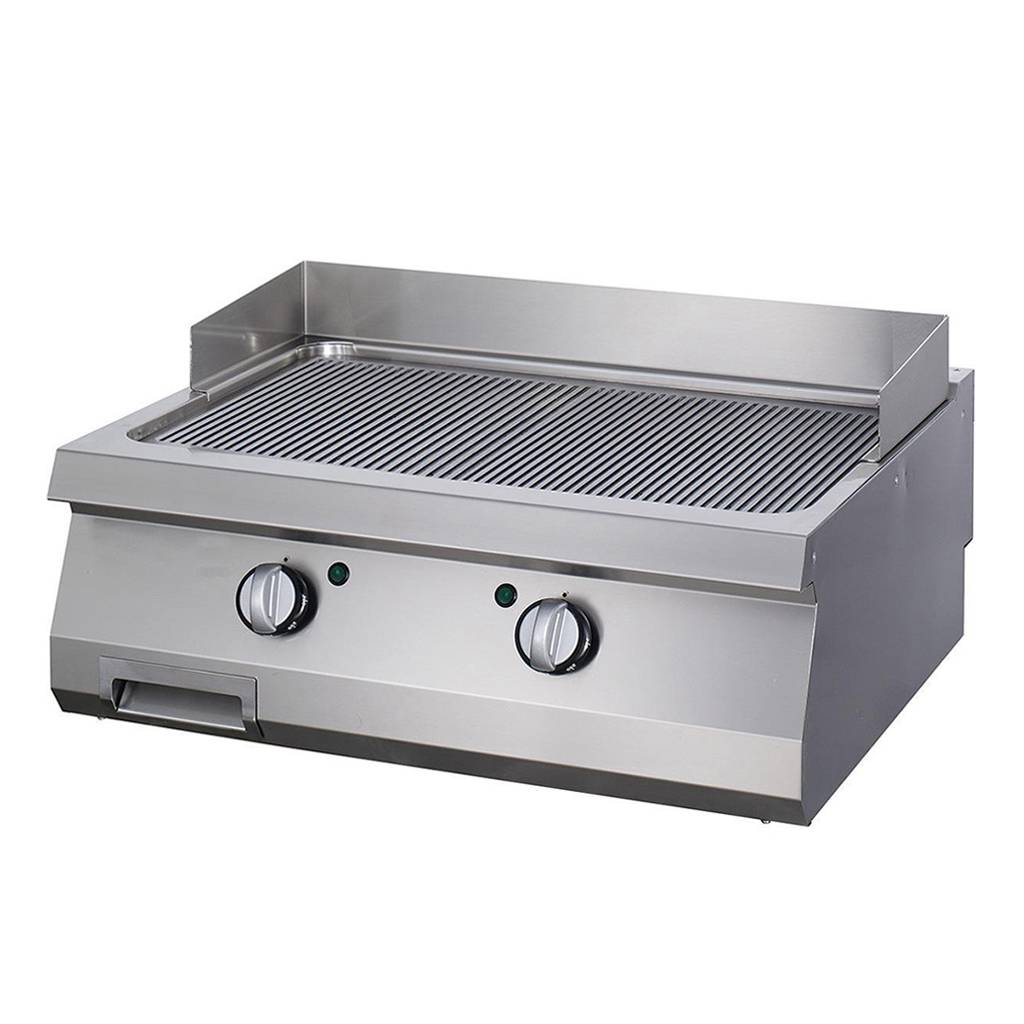 Heavy Duty Grillplaat - Gegroefd - Dubbel - 70 cm Diep - Elektrisch - MAXIMA