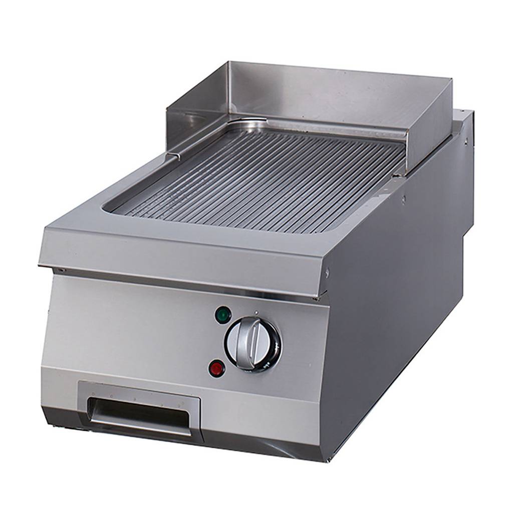 Heavy Duty Grillplaat - Gegroefd Chroom - Enkel - 70 cm Diep - Elektrisch - MAXIMA
