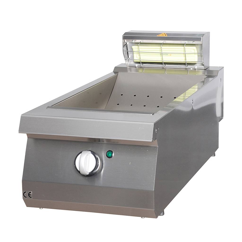 Heavy Duty Frites Warmhoudunit - Enkel - 70 cm Diep - Elektrisch - MAXIMA