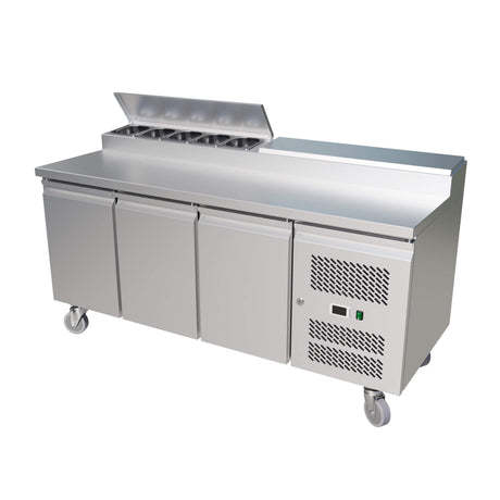 Empire Stainless Steel 3 Door Pizza Prep Table Refrigerator - SH3000-700 Pizza Prep Counters - 3 Door Empire