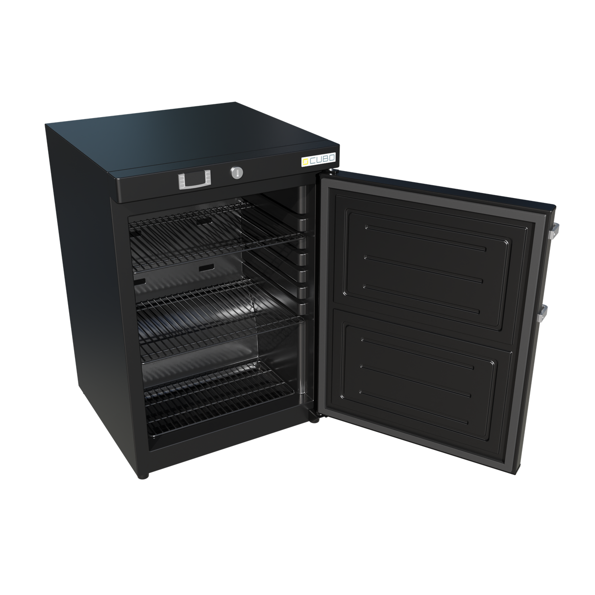 CUBO Storage Freezer 110L - 1 Door - 3 Shelves - Black - CS-BF200V