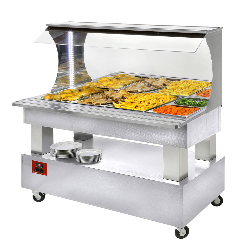 Diamond Bain-marie warm wandbuffet 4x GN1/1-150 (wit hout) - ABM/4N-A1