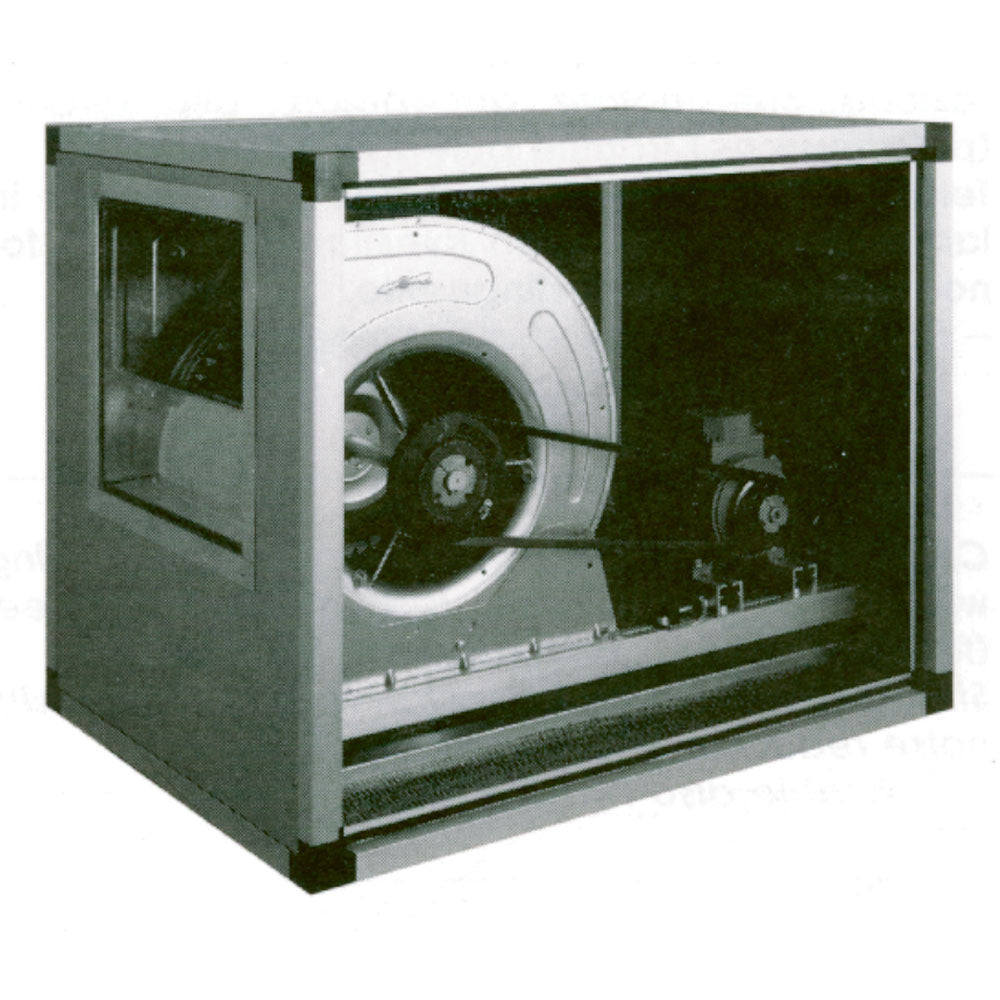 Diamant centrifugaalventilator met geïsoleerde caisson, aangedreven door riem, 2 snelheden, 4500 m³/h - CT10/10112VS