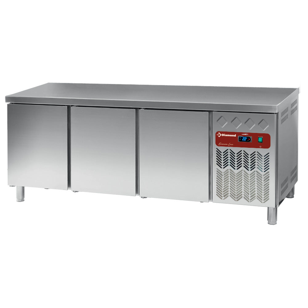 Diamond Refrigerated table, ventilated, 3 doors EN 600x400 (550L) - DP202/PC-R2