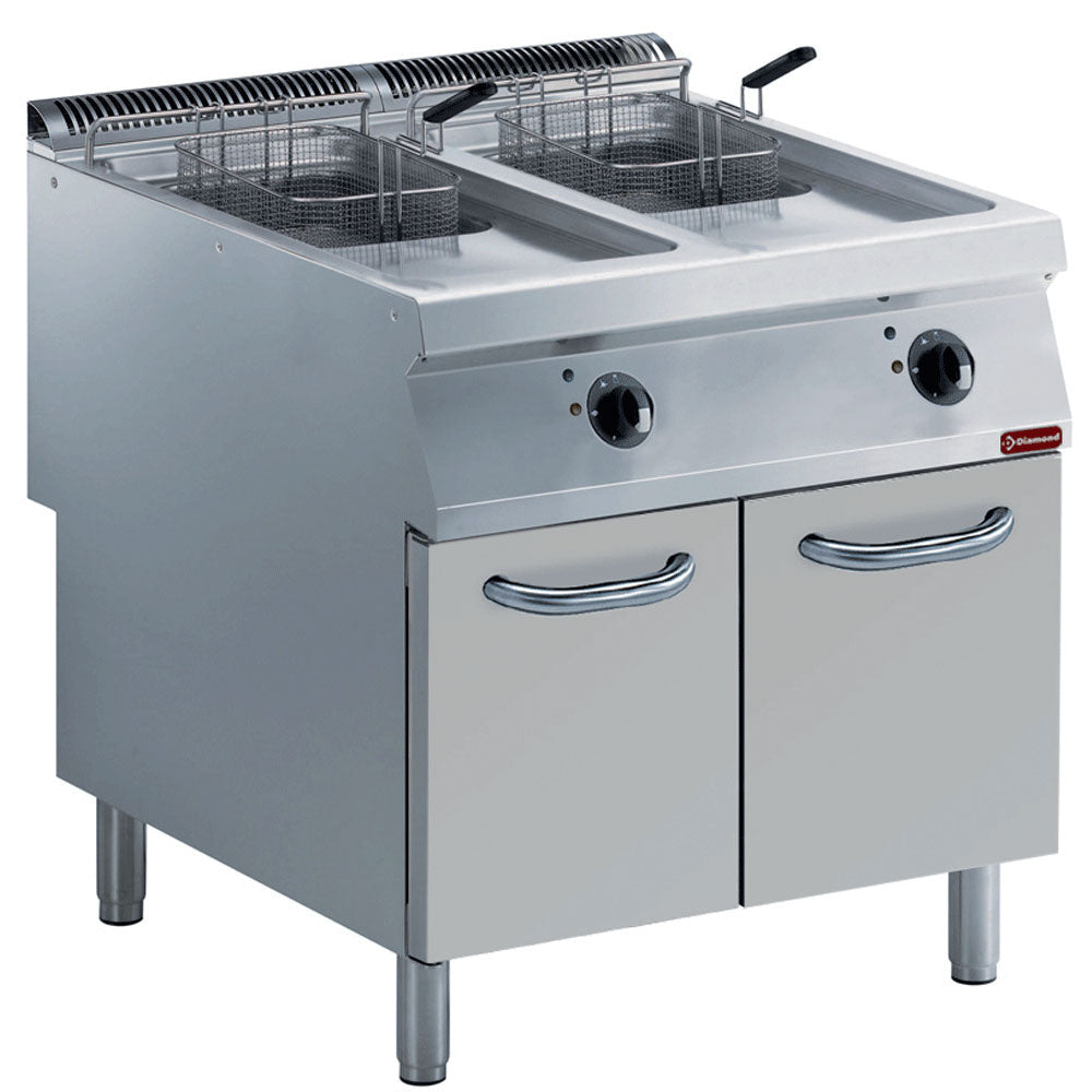 Diamond Electric fryer 2 basins of 15 lit. on undercarriage - E22/F30A8-230/3--N