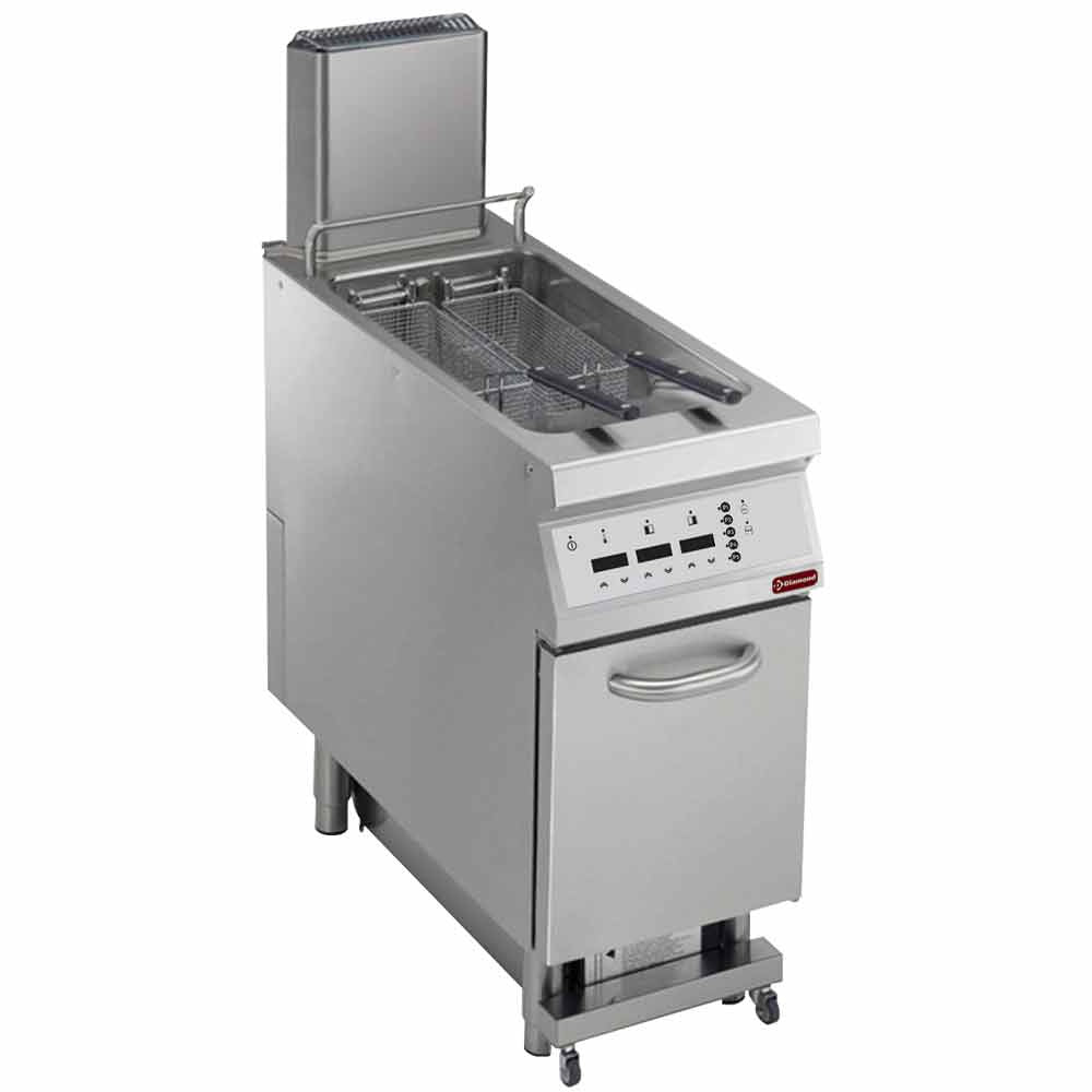 Diamond Electric fryer 1 basin in "Y" 23 liters, on undercarriage, "DIGIT" - E22/F23CEA4-S