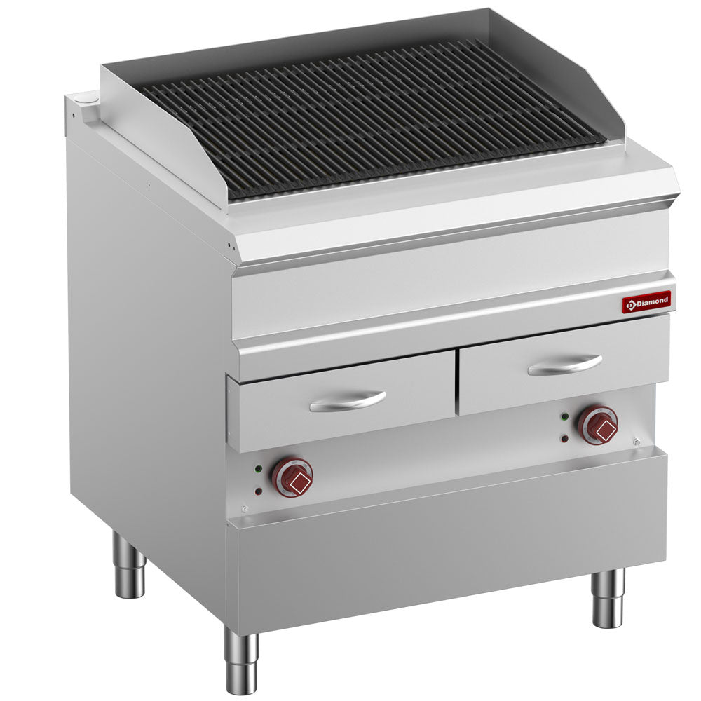 Diamond Elektro-Dampfgrill, Modul 1/1, Rost aus Gusseisen „doppelseitig“ - E7/GVQA8-N