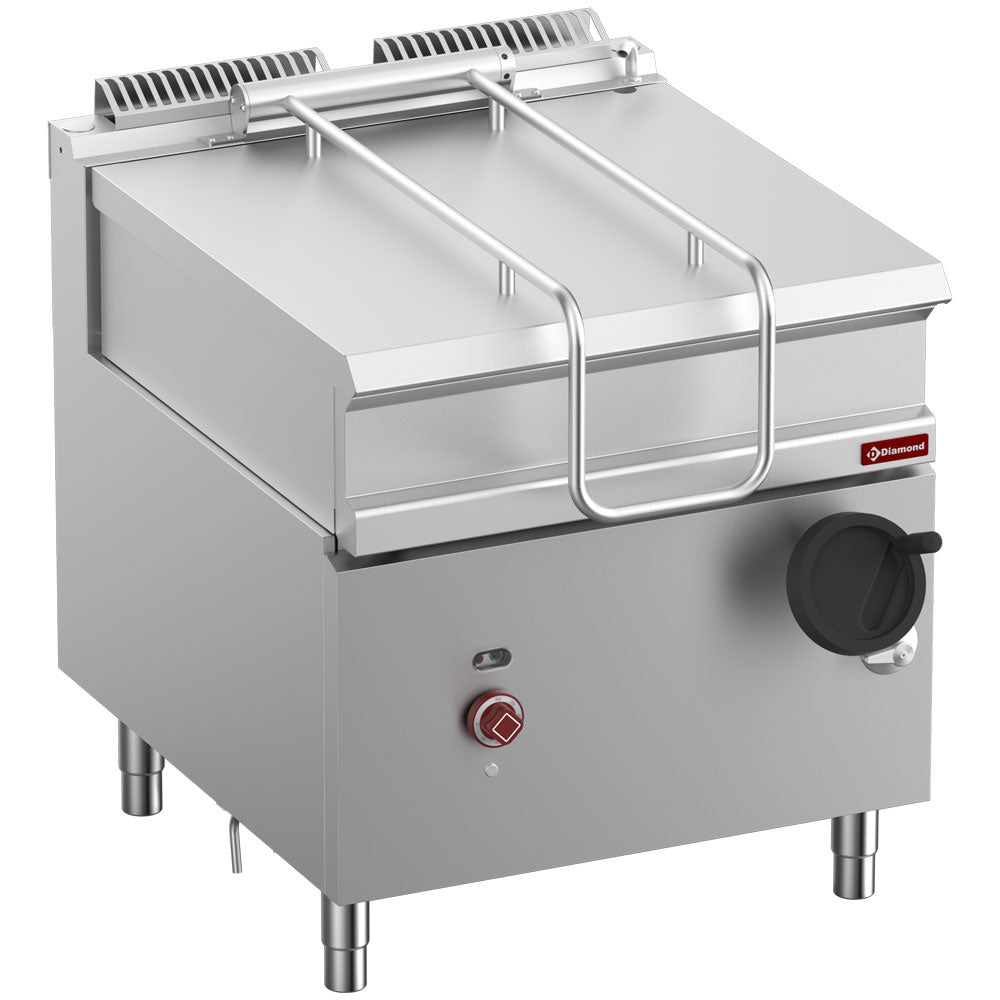 Diamond Tilting electric bratt pan, stainless steel tank 80liters, on cupboard - E9/BRI8-N